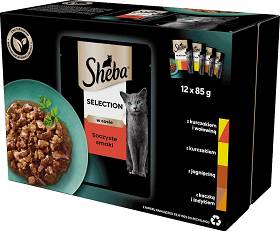 Sheba Selection In Sauce Adult Kolekcja smaków w sosie Mokra karma dla kota op. 12x85g (PAKIET CZERWONY)