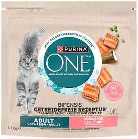 Purina ONE Cat Grain Free Adult z Łososiem Sucha Karma dla kota op. 1.1kg