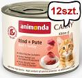 Animonda Carny Kitten Wołowina i indyk Mokra Karma dla kociąt op. 200g Pakiet 12szt.
