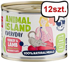 Animal Island Everyday Turkey&Lamb Mokra Karma dla kota op. 200g Pakiet 12szt.