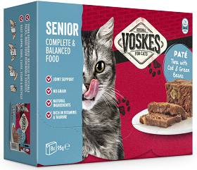 Voskes Original Senior Pate Tuna with Cod&Green Beans Mokra karma dla kota op. 85g Pakiet 8szt.