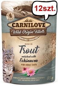 Carnilove Adult Trout&Echinacea Mokra Karma dla kota op. 85g Pakiet 12szt.