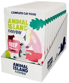 Animal Island Everyday Beef in Broth Mokra Karma dla kota op. 12x85g