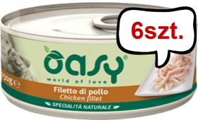 Oasy Natural Adult Chicken fillet mokra karma dla dorosłych psów op. 150g Pakiet 6szt.