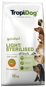 TropiDog Premium Adult Light/Sterilised Sucha Karma dla psa op. 12kg