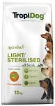 TropiDog Premium Adult Light/Sterilised Sucha Karma dla psa op. 12kg