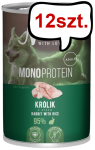 Nekko Monoprotein Adult Królik Mokra Karma dla psa op. 400g Pakiet 12szt.