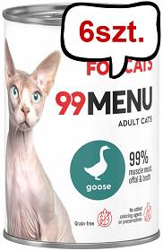 John Dog 99 Menu Adult Goose Mokra Karma dla kota op. 400g Pakiet 6szt.