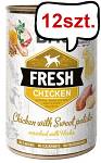 Brit Fresh Adult Chicken&Sweet Potato Mokra Karma dla psa op. 400g Pakiet 12szt. [Data ważności: 30.05.2024]