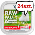 VetExpert Raw Paleo Pate Mini Puppy Wołowina Mokra Karma dla psa op. 150g Pakiet 24szt.