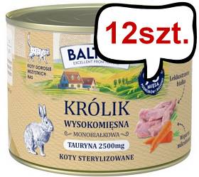 Baltica Smaki Regionów Adult Mono Królik Mokra karma dla kota op. 185g Pakiet 12szt.