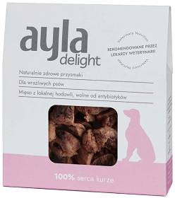 Ayla Delight Serca kurze Przysmaki liofilizowane dla psa op. 28g