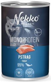 Nekko Monoprotein Adult Pstrąg Mokra Karma dla psa op. 400g