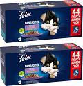 Felix Fantastic Adult Wybór smaków w galaretce Mokra Karma dla kota op. 44x85g + 44x85g GRATIS