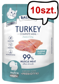 Baltica Nutraceutic Adult Kurczak z Indykiem Mokra karma dla kota op. 100g SASZETKA Pakiet 10szt.