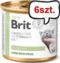 Brit Veterinary Diet Diabetes Lamb&Pea Mokra Karma dla kota op. 200g Pakiet 6szt.
