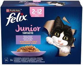 Felix Fantastic Junior Wybór smaków w galaretce Mokra Karma dla kociąt op. 12x85g