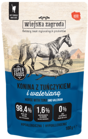 Wiejska Zagroda Konina z tuńczykiem i walerianą Mokra Karma dla kota op. 100g