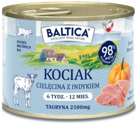 Baltica Smaki Regionów Kitten Cielęcina z indykiem Mokra karma dla kota op. 185g