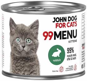John Dog 99 Menu Kitten Rabbit Mokra Karma dla kociąt op. 200g