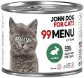 John Dog 99 Menu Kitten Rabbit Mokra Karma dla kociąt op. 200g