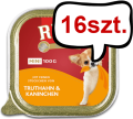 Rinti Gold Mini Indyk z królikiem (truthahn&kaninchen) Mokra Karma dla psa op. 100g Pakiet 16szt.