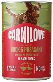 Carnilove Adult Duck&Pheasant Pate Mokra Karma dla psa op. 400g