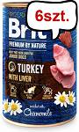 Brit Premium by Nature Turkey with Liver Mokra Karma dla szczeniaka op. 400g Pakiet 6szt.