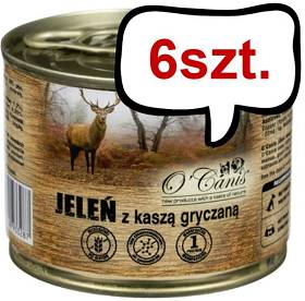 O'Canis Jeleń z kaszą gryczaną Mokra Karma dla psa op. 200g Pakiet 6szt.