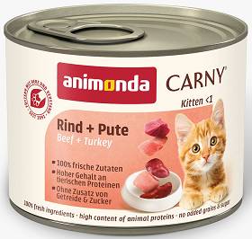 Animonda Carny Kitten Wołowina i indyk Mokra Karma dla kociąt op. 200g