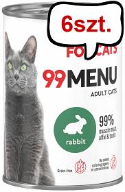 John Dog 99 Menu Adult Rabbit Mokra Karma dla kota op. 400g Pakiet 6szt.