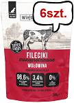 Wiejska Zagroda Adult Fileciki Monoproteinowe Wołowina Mokra Karma dla psa op. 280g Pakiet 6szt.