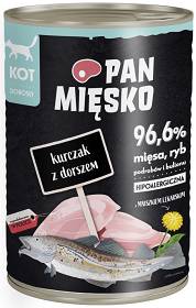 Pan Mięsko Adult Kurczak z dorszem Mokra Karma dla kota op. 400g