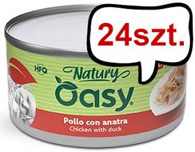 Oasy Adult Natural Chicken with Duck Mokra Karma dla kota op. 70g Pakiet 24szt.