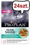 Pro Plan Cat Delicate Adult Ryby oceaniczne Mokra Karma dla kota op. 85g Pakiet 24szt (18+6 GRATIS) 