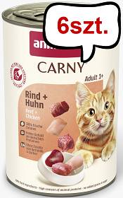 Animonda Carny Adult Wołowina i Kurczak Mokra Karma dla kota op. 400g Pakiet 6szt.