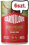 Carnilove Adult Duck&Pheasant Pate Mokra Karma dla psa op. 400g Pakiet 6szt.