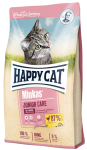 Happy Cat Junior Minkas Care Sucha karma dla kociąt op. 10kg + Happy Cat Mokra karma op. 85g GRATIS