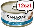 Canagan For Cats Tuna with Mussels Mokra Karma dla kota op. 75g Pakiet 12szt.