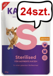 Kattovit Vital Care Sterilised z kurczakiem (Huhn) Mokra Karma dla kota op. 85g Pakiet 24szt.