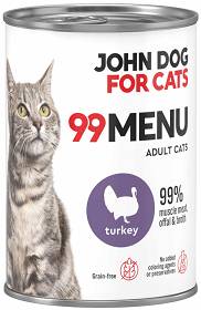 John Dog 99 Menu Adult Turkey Mokra Karma dla kota op. 400g
