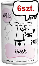 Paka Zwierzaka Pepe Kaczka Mokra karma dla psa op. 400g Pakiet 6szt. + Zabawka Kurczak GRATIS