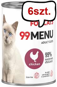 John Dog 99 Menu Adult Chicken Mokra Karma dla kota op. 400g Pakiet 6szt.