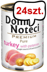 Dolina Noteci Premium Pure Turkey with Potatoes Mokra Karma dla psa op. 400g Pakiet 24szt.