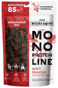 Wiejska Zagroda Monoprotein Soft Snacks Przysmaki z Wołowiną dla psa op. 115g