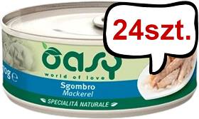 Oasy Adult Natural Mackerel Mokra Karma dla kota op. 70g Pakiet 24szt.