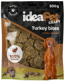 IdeaPet Craft Turkey Bites Przysmak Klopsiki z indyka dla psa op. 500g