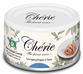 Cherie Hairball Control Adult Tuna topping Snapper in Gravy Mokra Karma dla kota op. 80g