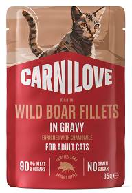 Carnilove Cat Adult Wild Boar Fillets in Gravy Mokra Karma dla kota op. 85g