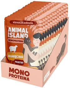 Animal Island Monoproteina Jagnięcina Mokra Karma dla kota op. 100g Pakiet 10szt.